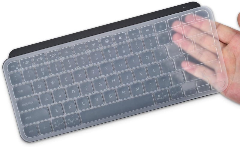 DAMMOMKO غطاء لوحة مفاتيح لجهاز لوجيتك MX Keys Mini اللاسلكي المضيء، واقي جلد سيليكون لجهاز لوجيتك MX Keys Mini، شفاف - Image 1